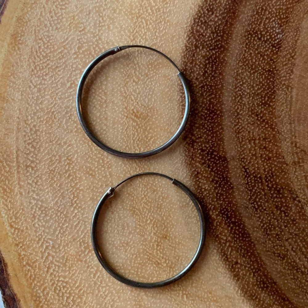 Sterling silver hoop earrings